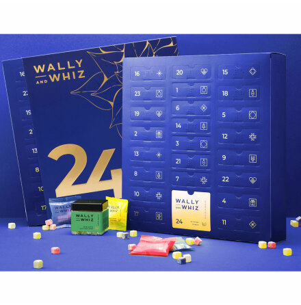 Vingummikalender / adventskalender 2024 blue - Wally and Whiz