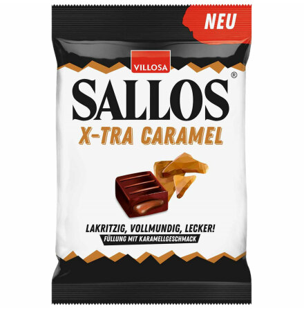 X-tra caramel lakritskaramell med karamellfyllning - Sallos