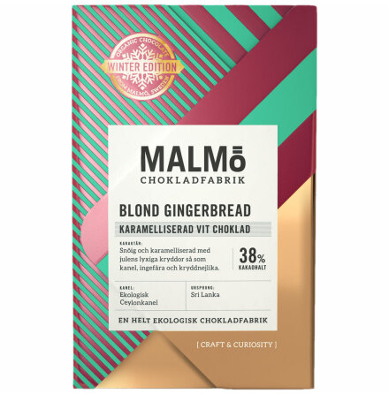 Blond gingerbred  karamelliserad vit choklad - Malm Chokladfabrik