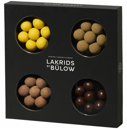 Glutenfri lakritsbox  A  the orginal, B - passionsfrukt, D - havssalt och karamell och F - mrkchoklad och havssalt - Lakrids by Blow