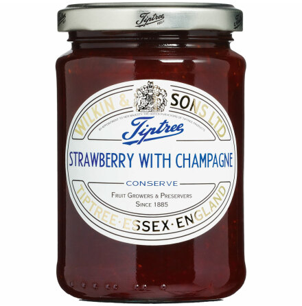 Jordgubbsmarmelad med champagne - Tiptree Wilkins & Sons 